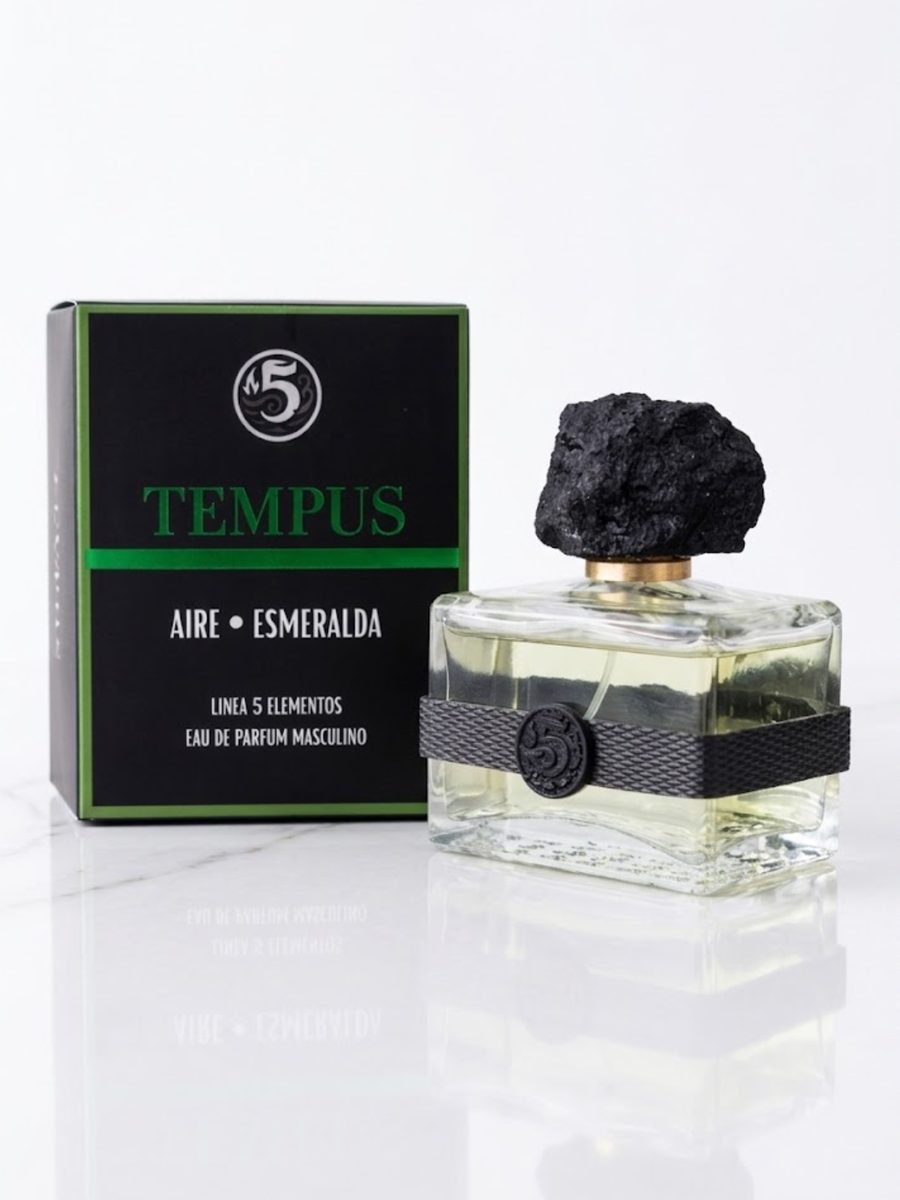 Perfume Tempus con su caja verde